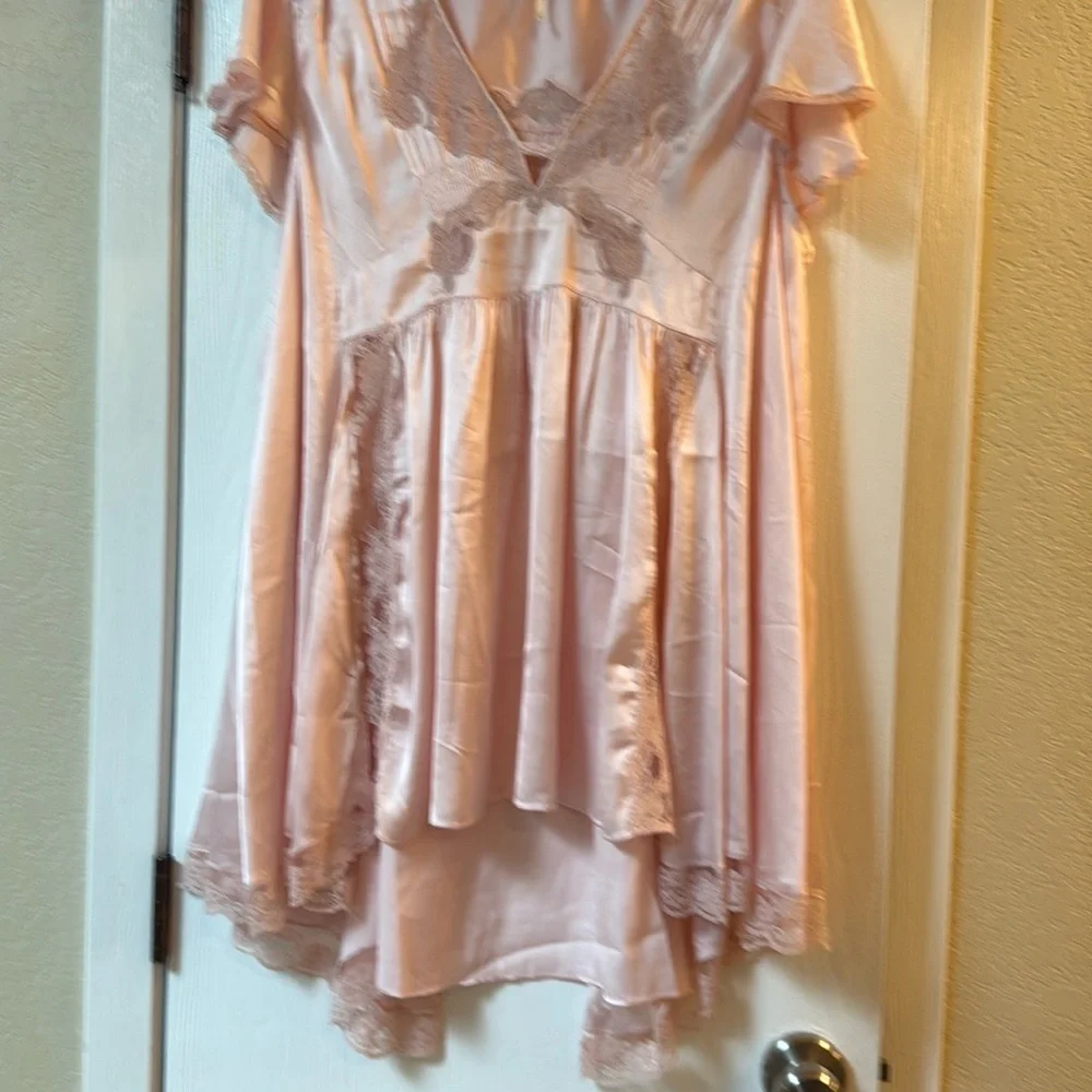 NWOT Free People Wildest Rose Tunic Top Dress size large PINK - Picture 6 of 12